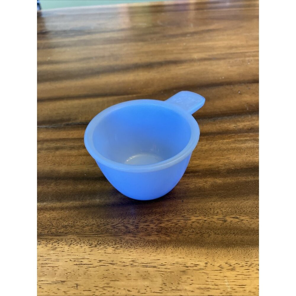 Vintage Delphite Blue Milk Glass 1/3 Cup Measuring Tab Handle